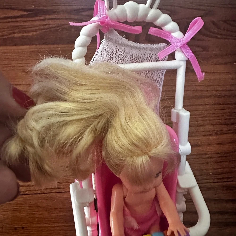 Vintage 1995 Barbie Strollin Fun Baby Sister Kelly - Picture 5 of 7